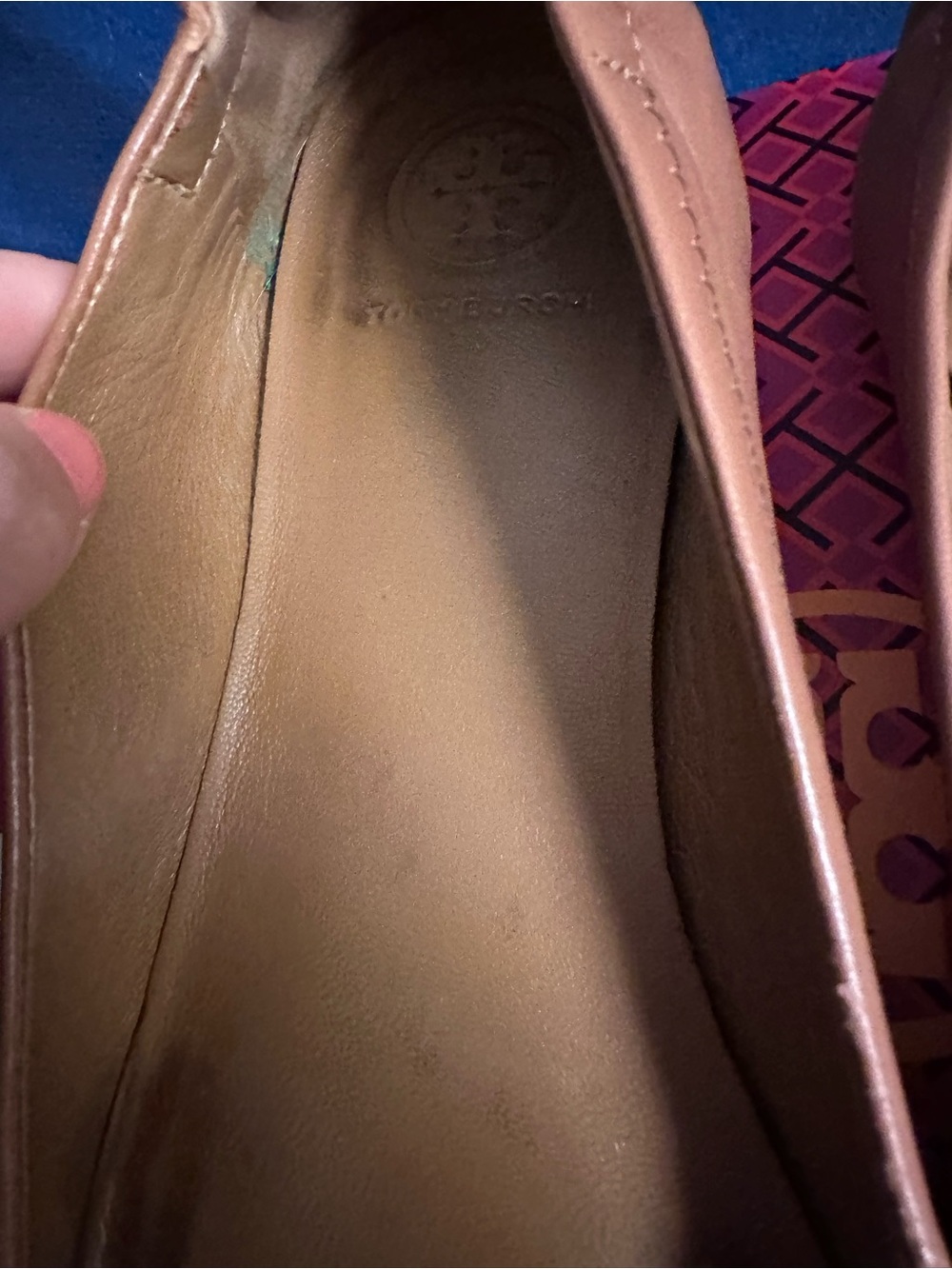 Tory Burch Chestnut / Praline Leather Ballet Flats with Gold Logo Medallion - Picture 5 of 14